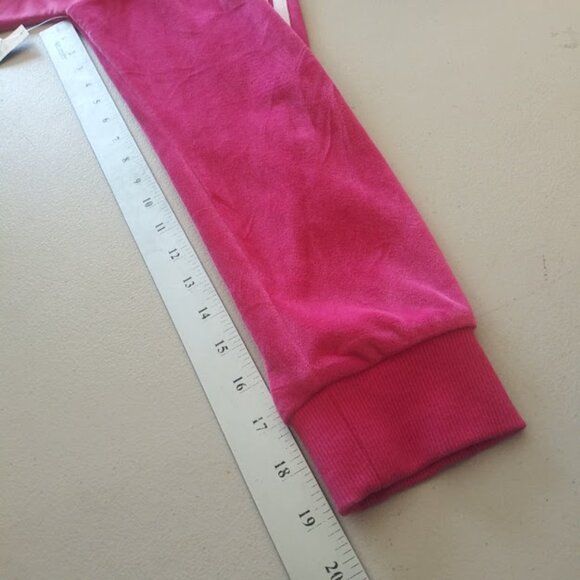 No Boundaries women's size 15-17 XL pink and white velour hoodie sweatshirt - Picture 10 of 15